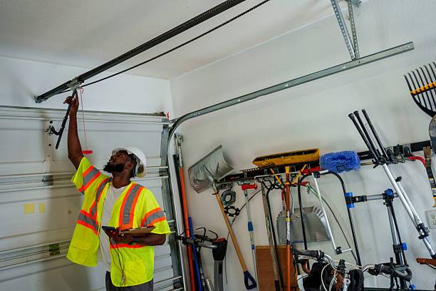 Professional Garage Door Panel Replacement technician working in Mystic, CT